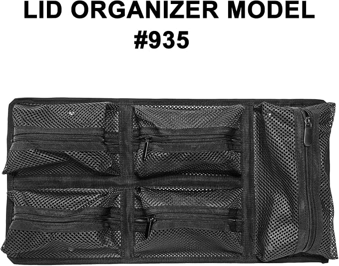 LAFENLIN Lid Organizer for Nanuk 935 Case, Hook & Loop (Screws Inc.) | DIY Divider System for Pelican / Nanuk Case, Customizable Organizer with U-clips & Red Pull Tabs - CASE Not Included - Image 2