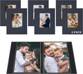 Small 4x6 Photo Album 24 Pockets Linen Cover Gray Blue 6 Pack | Linen Cover, Front Window, Portable Mini Picture Book, Travel Wedding Memories by Remowith