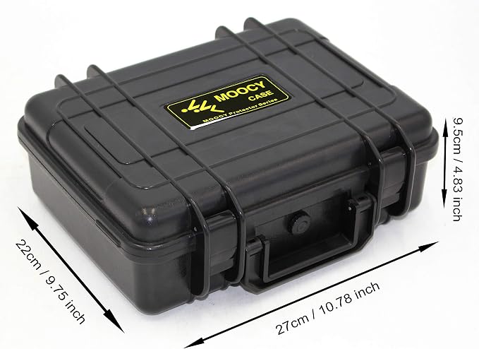 10" Small Hard Case with Customizable Foam Insert, 10.8x8.6x3.7 - Watertight Airtight Crush-Resistant Case for Pistol, Camera, Microphone & Electronics - Image 3