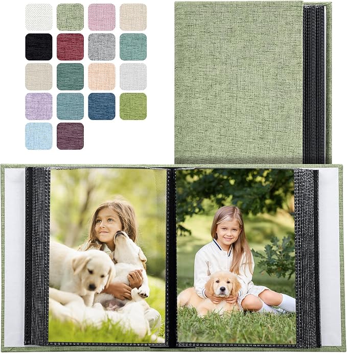 Photo Album 4x6 100 Pockets for Wedding Gifts,Linen Hardcover Picture Albums for Family Anniversary Baby Vacation Pictures - Image 2