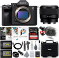 Sony Alpha 7 Full-Frame Interchangeable Lens Camera (Body Only) Bundle | Battery, Microphone, Memory Card, Dual Charger, Cleaning Kit, (9 items) by Unknown