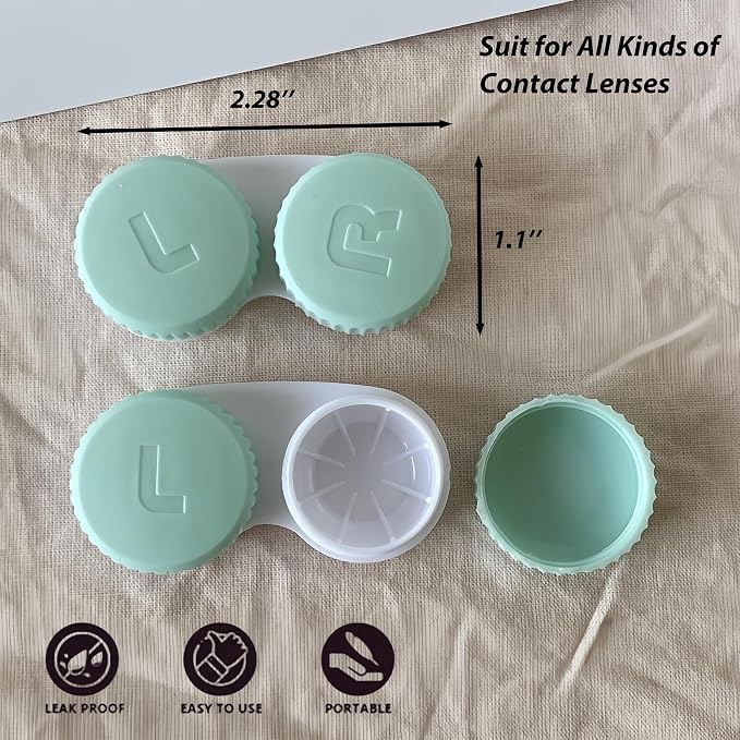 12 Pack Contact Lens Case, Portable Contact Case for Travel Outdoor Home Office Dormitory and Daily Use,Colorful - Image 4