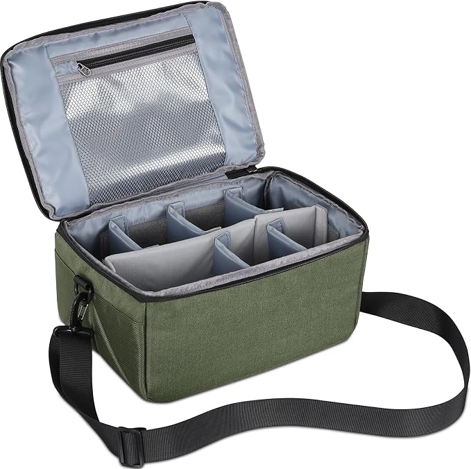 Koolertron Dslr Camera Insert Bag Purse Universal Liner Lens Pouch Partition Protective Cover Waterproof Sleeve for Cannon/Nikon/Sony (Green) by Koolertron