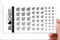 Rigid Series - 2X Thicker | BLOCKED Original Vinyl Webcam Cover Stickers | Restickable & Stackable Privacy Covers | for All Camera-endable Devices | 3-Sizes | 57 Tabbed Metallic Crisscross Textured by BLOCKED