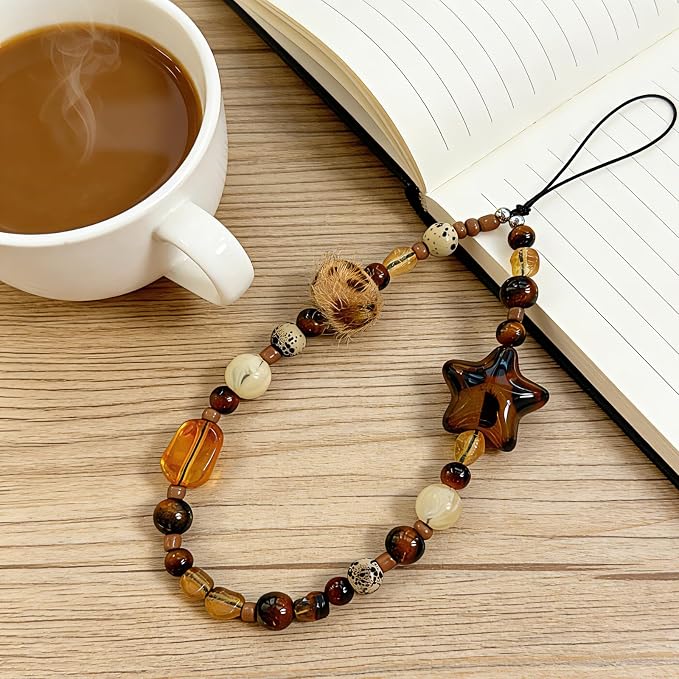 Cute Beaded Camera Wrist Strap for Phone, Digital Camera Charm Lanyard, Pearl Beaded Chain for Bag Keychain Gift - Image 3