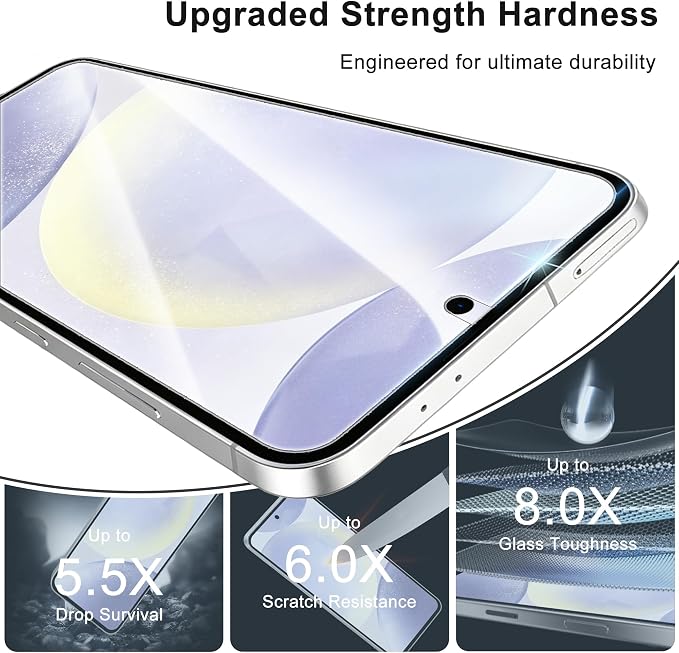 3 Pack for Samsung Galaxy S24 Screen Protector, 9H Tempered Glass Full Coverage, Case Friendly, HD Clear, Anti-Scratch, Fingerprint Compatible, Bubble-Free for S24 5G 6.2” - Image 6