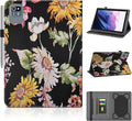 DETUOSI Universal 10.1 inch Tablet Case,Scratch Resistant | For ECOPAD ‎TH-KK12C,URAO X109,Aiprotablet C20e,Folio Leather Protective Cover,2-Angle Viewing Stand,3 Card Slots,Flowers by DETUOSI