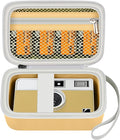 Digital Camera Case Compatible with KODAK EKTAR H35 H35N Half Frame Film Camera, Storage Holder Organizer for Kodak Ultra F9 M35 M38 Paper Shoot kamera, 35mm Film Rolls (Box Only) - Yellow | Camera and 35mm Film Rolls Storage, Mesh Pocket for Small Acc... by Grapsa