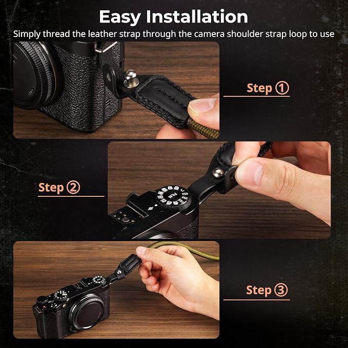 SMALLRIG Rope Camera Neck Shoulder Strap, Adjustable Braided Shoulder Strap with O-Ring and Leather Pad - Image 5