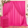 30ftx10ft Wrinkle Free Fuchsia Backdrop Curtains for Parties, Thick Polyester Hot Pink Photo Backdrop Drapes 6 Panels 5x10ft for Weddings Birthday Photography Background Curtains by ENJOYYOURPARTY