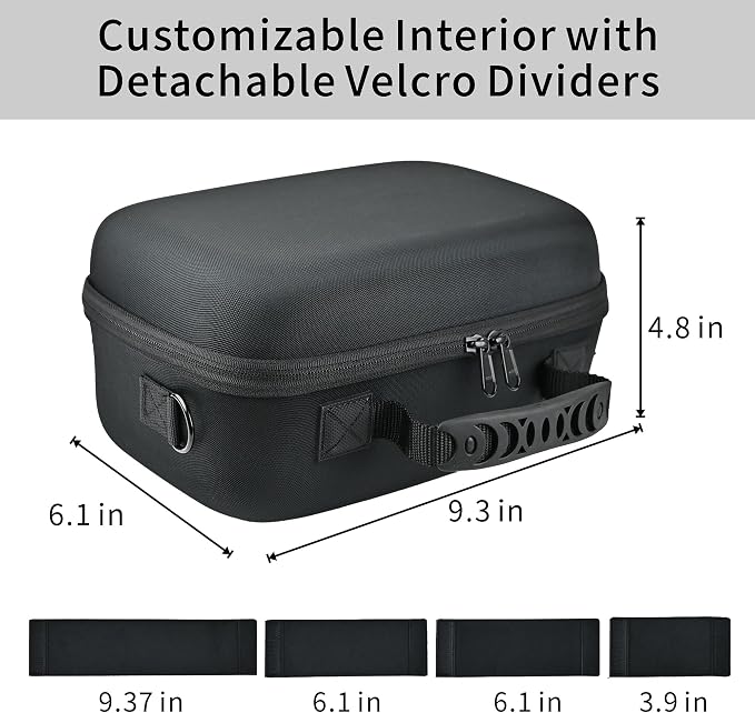 Camera Case for Sony Alpha 7 VI III IV/7R V, Hard EVA Protective Bag | EVA Shell, Shoulder Strap, 4 Adjustable Dividers Compact Travel Bag - Image 4