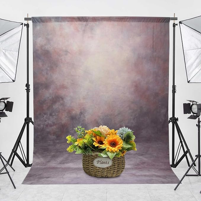 Abstract Photography Backdrop for Photoshoot 8x10,Purple,No Stand | Professional,Polyester Fabric,Roller Pocket on Top,Vintage Portrait Photo Props Booth Background,Photoshoot Studio - Image 5