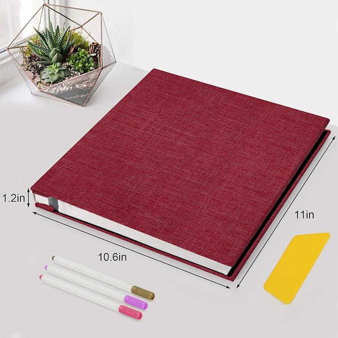 Zesthouse Photo Album Self Adhesive Pages, 60 Pages Magnetic Scrapbook Albums with Sticky Page, Photos Album Holds 8x10 & 5X7 & 4x6 & 6x8 & 3x5, Large Picture Book Ideal Gift for Family Wedding Baby - Image 2