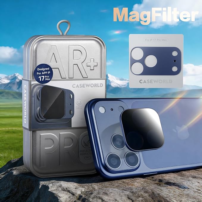 MagFilter CPL Phone Camera Lens Filter Kit for iPhone 17 Pro, 2-in-1 CPL Circular Polarizer, Enhances Color Saturation & Reduces Reflections for Vibrant Photography (17 Pro, CPL Blue) - Image 7