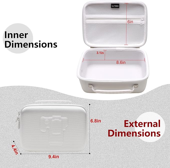 Small Camera Case Bag for Canon EOS Rebel T7/R50//R100 DSLR Camera White | Hard Carrying Travel Case for Canon EOS Rebel T7/R50//R100/R6 Mark II/R8/R6 Mark III/R50 V/T6/R10/R5 Mark II DSLR SLR Camera - Image 3