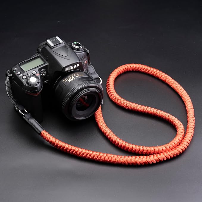 VKO Camera Strap,Quick Release Camera Shoulder Strap | Paracord Woven Portable Camera Neck Strap, for SLR DSLR Digital Mirrorless Camera(Red) - Image 7