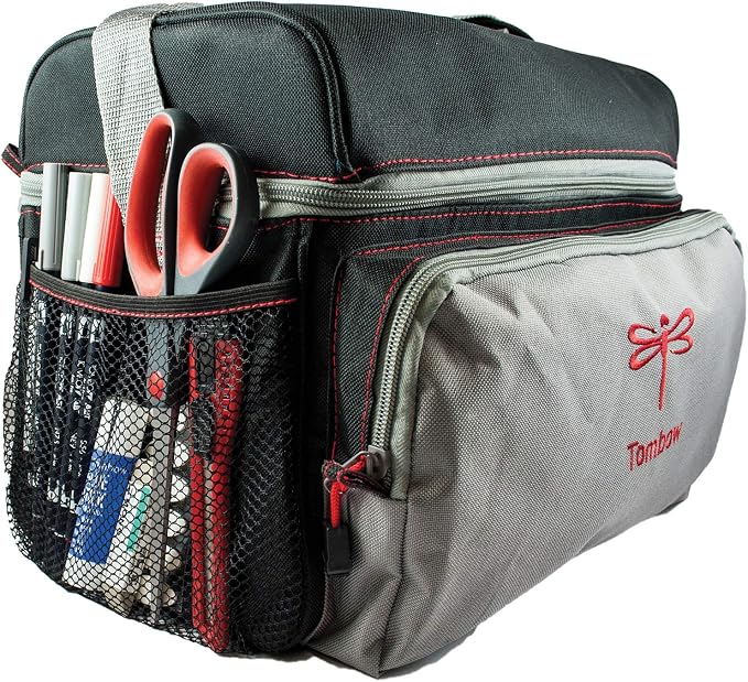Tombow 56177 Storage Tote, Black and Grey. Perfectly Stores All of Your Tombow Arts and Crafts Supplies - Image 3