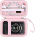 Canboc Camera Case for Canon PowerShot G7 X Mark III/G7X Mark II,Jelly Pink | For SX740/ SX730/ G7X3 Carrying Camera Bag, Zipper Mesh Pocket fits USB Cable, Batteries by Canboc