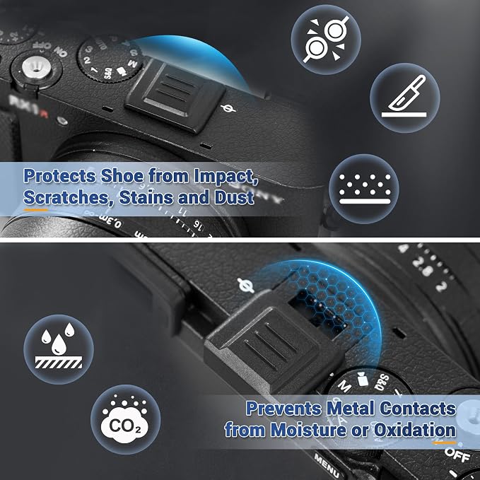 Multi Interface MI RX10 V A7M5 A7SIII Camera Hot Shoe Cover Protector Cap | with Full Coverage,for Sony RX10V Alpha A7 V IV III A7CR A7CII RX1R III ZV-E1 ZV-1 II ZV-E10 II A9 III II A7R V IV A6700 FX2 - Image 4