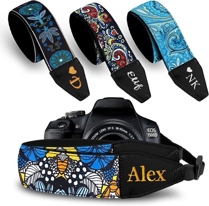 Art Tribute Custom Camera Strap Begonia Flower - Add Your Text and We Make It Especially For You Get Your Own Personalized Gift Camera Strap, No Shipping Cost! by ArtTribute