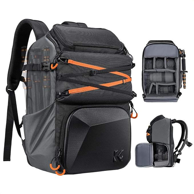 K&F CONCEPT Camera Backpack Shoulder Bag for Photographers | Hardshell Case, Multifunction Photography Backpack, 15.6" Laptop Compartment, B13 by KFCONCEPT