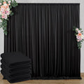 20 ft x 8 ft Black Backdrop Curtain for Parties, 4 Panels 5 ft x 8 ft Wrinkle Free Polyester Photo Black Backdrop Drapesfor Graduations Birthday Wedding Party Stage Curtains Home Decoration Supplies by Outpain