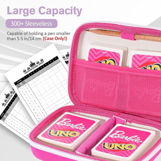 ProCase Hard Playing Card Game Carrying Case, Holds 300+ Cards -Pink | Travel Storage Box, Compatible with UNO, Five Crowns, SKYJO, PlayMonster and More Card Games, Case Only - Image 2