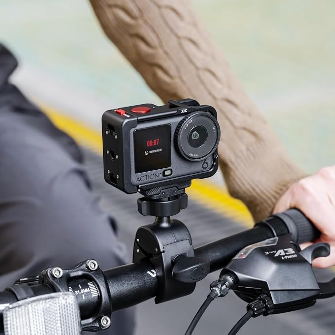 JJC Magnetic Bike Pole Mount for DJI Osmo Action 6 & Nano,with Ball Head | Handlebar Bike Pole Mount Motorcycle Clamp Mount,Lightweight ABS Crab Clamp for Round Pipe Tube Desk,w. Quick Release Mount - Image 8