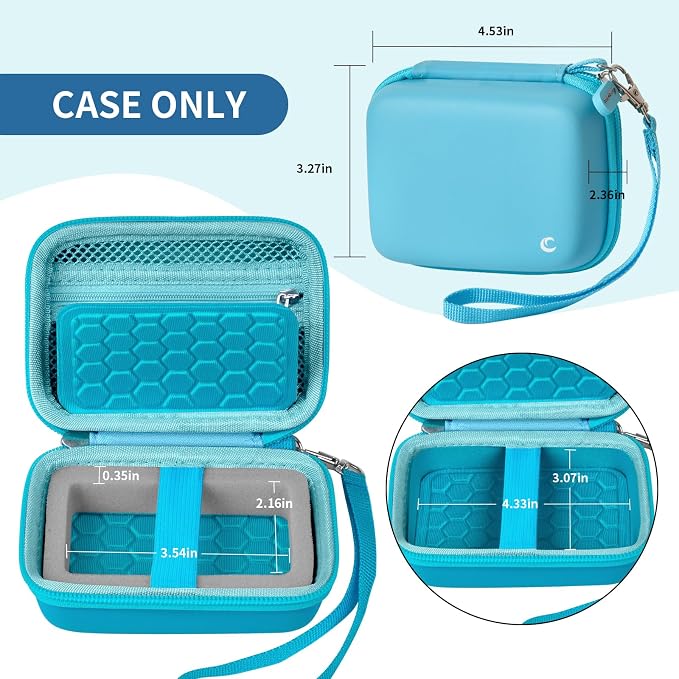 Comecase Carrying & Protective Case for Digital Camera, for CAMKORY/for Kodak Pixpro/for Canon PowerShot ELPH 180/190 / for Sony DSCW800 DSCW830 Cameras for Travel - Sky Blue - Image 5
