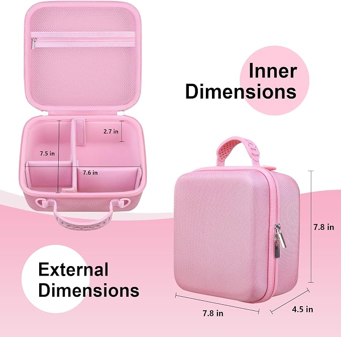 RAIALL Case for Sony Alpha ZV-E10/a6000/a6400/a6700/7 II IV Camera, Pink | for a6100/a6600/ZV-E10 II/ZV E1 Mirrorless Digital Camera and Lens, Hard Travel Bag with a Shoulder Strap and 3 Dividers - Image 7