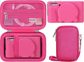 BOVKE Hard Case+Silicone Cover for Canon PowerShot SX740 HS Camera, Rosered | SX740 SX730 Digital Camera Shockproof EVA Storage Bag & Soft Silicone Protective Case with Removable Lens Cover, Wrist Strap by BOVKE
