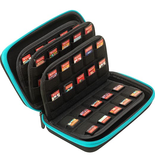 ButterFox 80 Switch Game Case for Nintendo Switch, Switch Game Card Storage Holder or SD Memory Card Case (80 Turquoise/Black) - Image 3