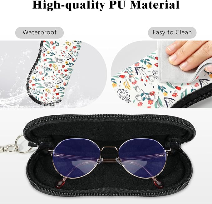 MoKo Sunglasses Soft Case Ultra Light Neoprene Zipper Eyeglass Case for Men Women - Image 2