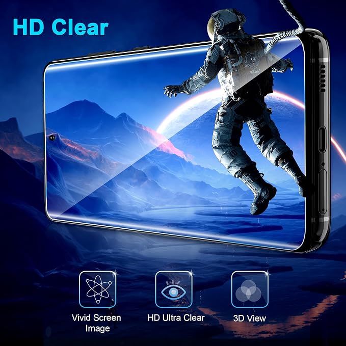 3 Pack Galaxy S10 Screen Protector, HD Clear Tempered Glass, Fingerprint Unlock, 3D Curved, Scratch Resistant, No Bubble for Samsung Galaxy S10 5G Glass Screen Protector - Image 6