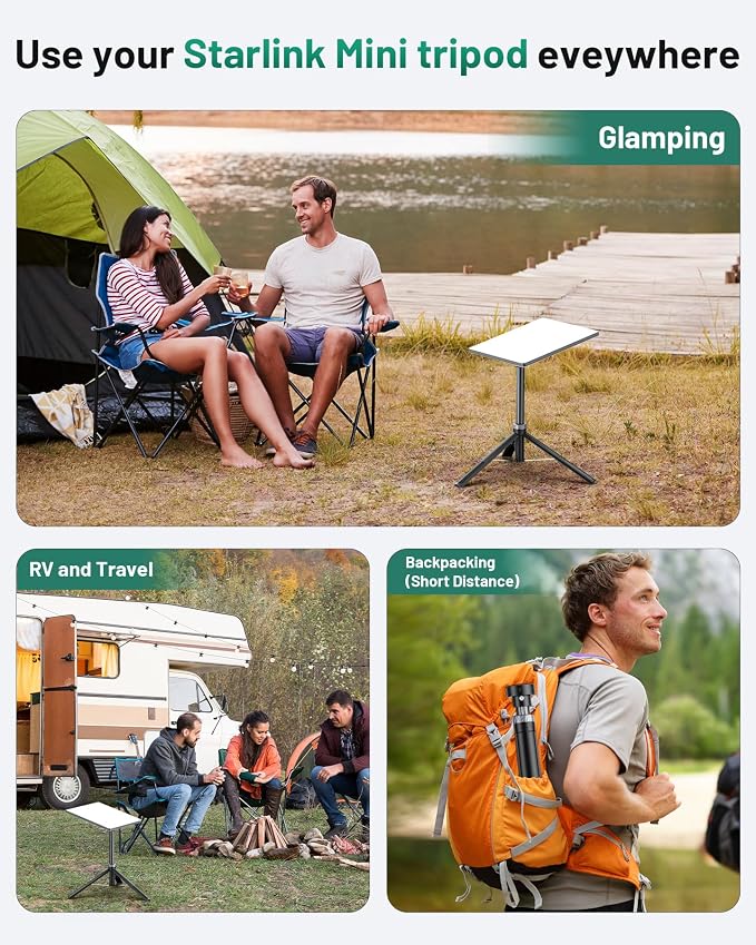 Starlink Mini Tripod Stand Mount for All Starlink Mini Models | Portable Starlink Mini Tripod Stand Mount with Aluminum Tripod Adapter for RV, Camping, Outdoor Setups - Image 7
