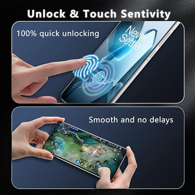 2 Pack for OnePlus 13 5G Screen Protector [No Glass] | 2 Pack Camera Lens Protector with Installation Frame,Support Fingerprint Unlock, Touch Sensitive, Anti-Scratch, Case Friendly - Image 3