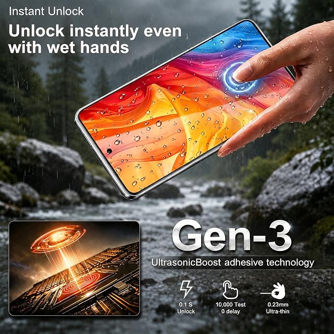 2 Pack for Samsung Galaxy S26 Ultra Screen Protector Auto Align Glass | [Auto-Dust Removal] [12 FT Shatterproof] Tempered Glass, Support Fingerprint Unlock, HD, Easy to Install, for Beginners - Image 3