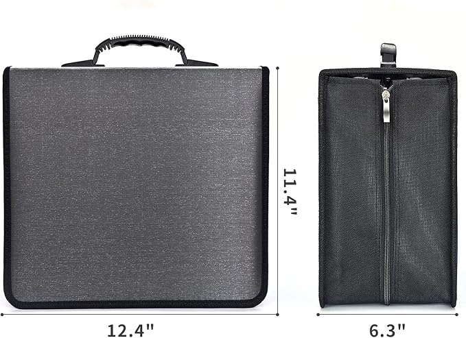 alavisxf xx CD Case, 432 Capacity Nylon Heavy Duty Organizer Wallet for Car | CD DVD Binder, Portable Handle, Zipper Closure, Anti-Slip Sleeves, Movie Media Disc Storage, for Home Office Travel - Image 4