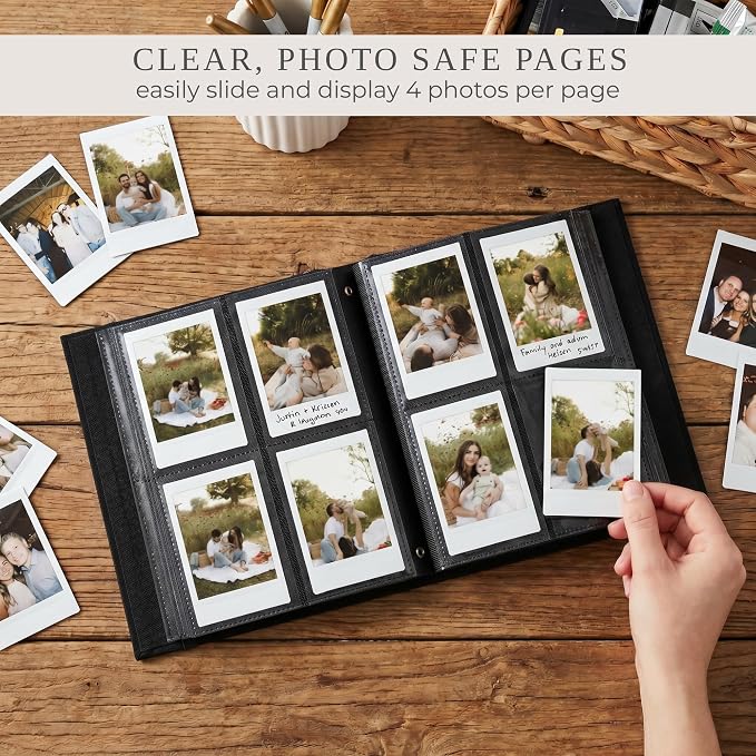 Beautiful Polaroid Photo Album for 2x3" Photos - Holds 240 Pictures | Safely Stores 240 Pictures of Unique Memories - The Perfect Instax Mini Compatible Book for Trading Collection Cards - Image 9