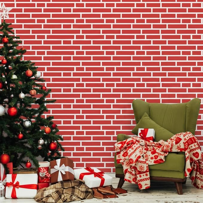 10x8 ft Red Brick Wall Backdrop Fabric Brick Photo Background | Large Polyester Brick Backdrop Cover for Photoshoot Home Fireplace Decoration, Newborn Birthday Party Decor - Image 5
