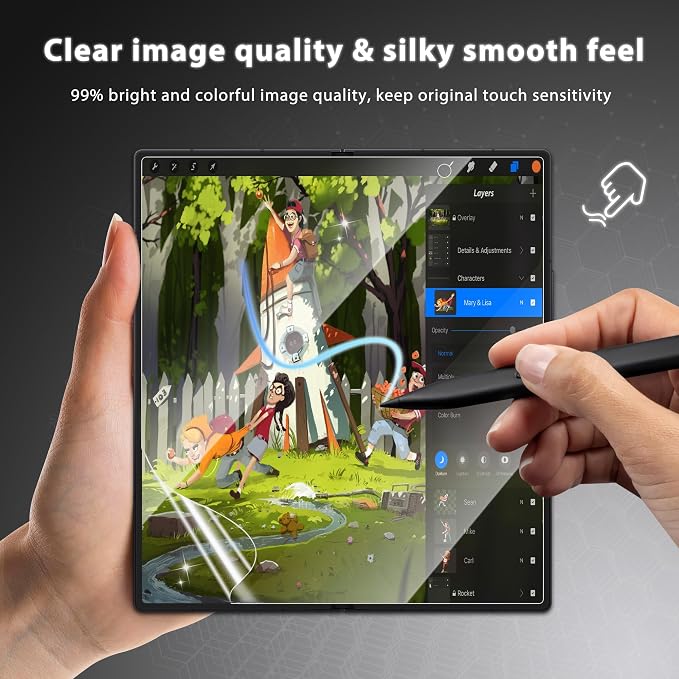 For Samsung Galaxy Z Fold 5, 2 Inner Films, 2 Cover Glass, 2 Lens Guards | HD Clear, Responsive Touch, Case Friendly, Everyday Scratch Protection, Smooth Surface, Easy Installation, Two Cleaning Kits - Image 2