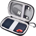 PAIYULE Hard Drive Case for SanDisk Extreme Portable SSD & Extreme PRO SSD | Elastic Strap Secures the SSD, Mesh Pocket Organizes Cables, Carabiner Adds Portability, Case Only(Black, For Sandisk V2) by paiyule