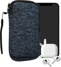 kwmobile Universal Phone Pouch Size XL - 6.7/6.8" - Neoprene Smartphone Pouch with Zip - Water-Repellent Mobile Phone Case - Sleeve in Deep Ocean/Black by kwmobile
