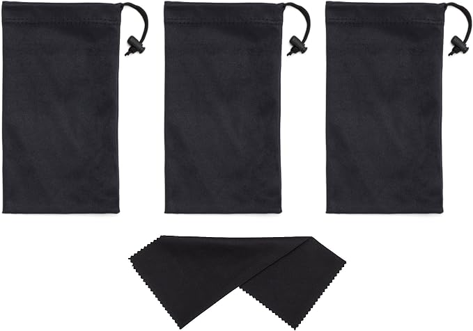 Premium Quality Microfiber Sunglasses Pouch With Spring Fastener - Image 2