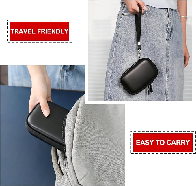 Hard Carrying Case for KODAK Step Instant Smartphone Photo Printer - Portable Mini Color Wireless Mobile Printer, Zipper Mesh Pocket for USB Cable, Photo Paper, Black - Image 5