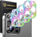 UniqueMe for iPhone 14 Pro Max/14 Pro Camera Lens Protector Bling Colorful | 3 Pack-Acrylic, Not Glass, Case Friendly, Scratch-Resistant, Night Shooting Mode by UniqueMe