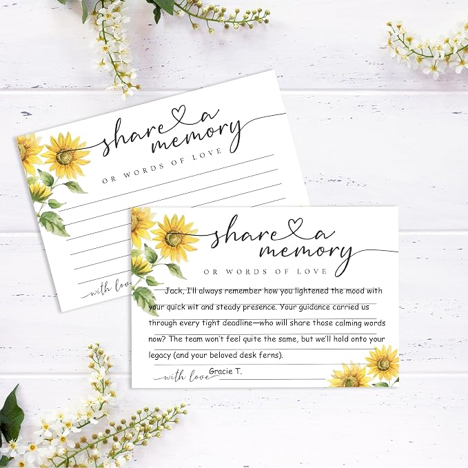 Share A Memory Card for Celebration Of Life - 50 Pcs Memorial Cards, Memory Box for Graduation Wedding, Funeral Keepsake for Celebration Of Life Decorations -A04 - Image 5