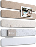 Fluxynara 13" x 2" Felt Wall Panels, Stone Beige | 5-Pack Includes 35 Push Pins and Adhesive Tabs for Photos, Notes and Decor in Bedroom Doors, Home Office or Studios by FLUXYNARA
