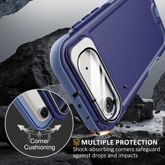 Follaroma Magnetic for iPhone 17 Air Case with Camera Stand, Blue-Purple | Built-in Glass Camera Cover Stand,Compatible with MagSafe,Heavy Duty Shockproof Protective,Military-Grade Anti-DropDual Case - Image 5