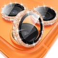YWXTW [All-Over Glitter] Camera Lens Protector for iPhone 17 Pro Max/17 Pro/16 Pro Max/16 Pro/15 Pro Max/15 Pro/14 Pro/Max, 9H Tempered Glass Camera Cover, Anti-Scratch Case Friendly (Cosmic Orange) by YWXTW